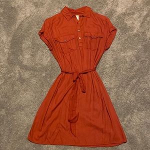 So Utility Dress. Burnt orange.